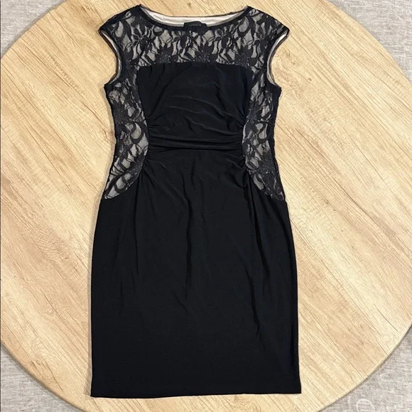 R&M Richards | Dresses | Rm Richards Elegant Black Lace Midi Dress |  Poshmark